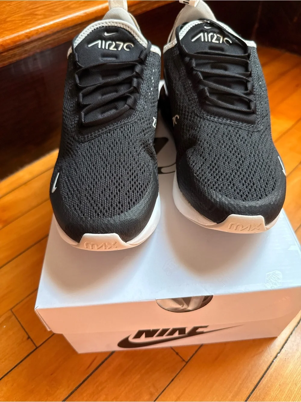 New Nike Air Max 270 Women’s Shoes - Black/LT Bone